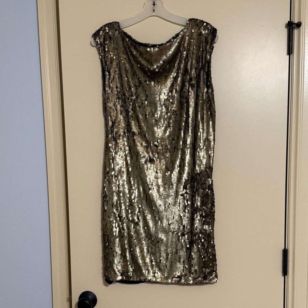 Alice + Olivia Gold Sequin Mini Dress